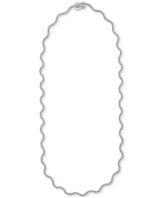 Diamond Wavy 16" Tennis Necklace (2 ct. t.w.) in 14k White Gold or 14k Yellow Gold, Exclusively at Macy's