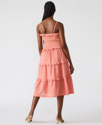 Женское многоуровневое миди-платье Steve Madden от Nash со складками