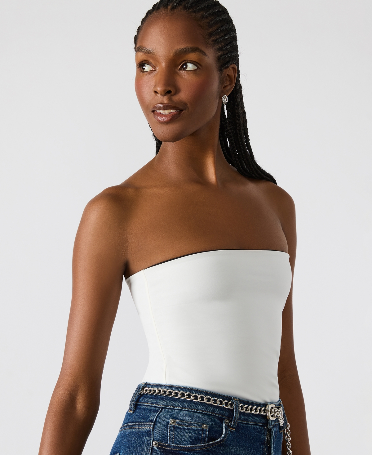 Steve Madden Aria Tube Top In Black