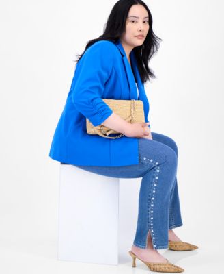 Plus Size 3/4-Sleeve Blazer, Created for Macy's 