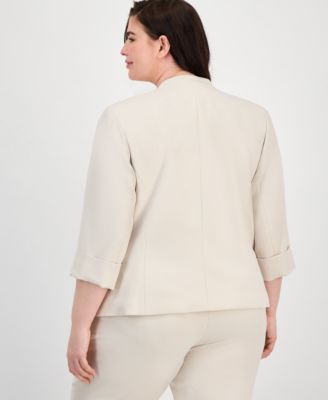 Блейзер с манжетами и карманом на молнии с рукавами 3/4 от Kasper Plus Size