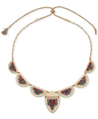 lonna - lilly Gold-Tone Multi 28 Slider Beaded Frontal Necklace 10990₽