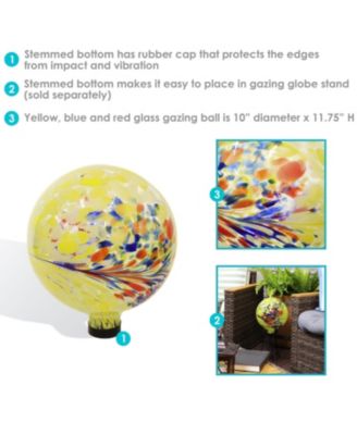Gazing Globe Glass Garden Ball for Lawn, Patio or Indoors - 10" Diameter