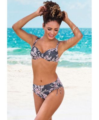 Women's Mix Print Mid Rise Bikini Swimsuit Bottom