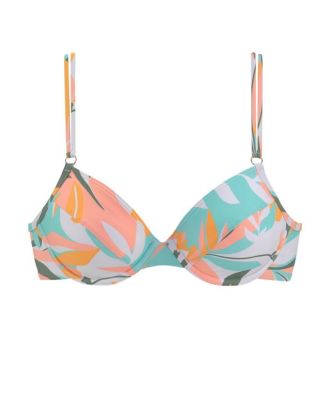 Women's Printed Underwire Bikini Swimsuit Top Bra Sizing