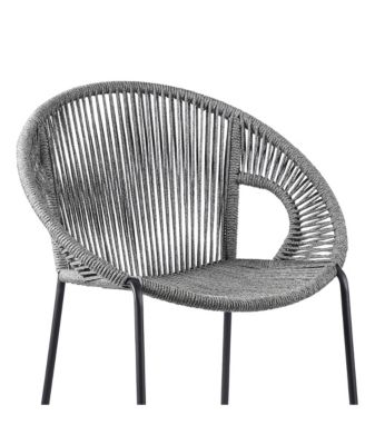 Low Back Metal Outdoor Counter Height Bar Chair with Footrest – Perfect for Patio