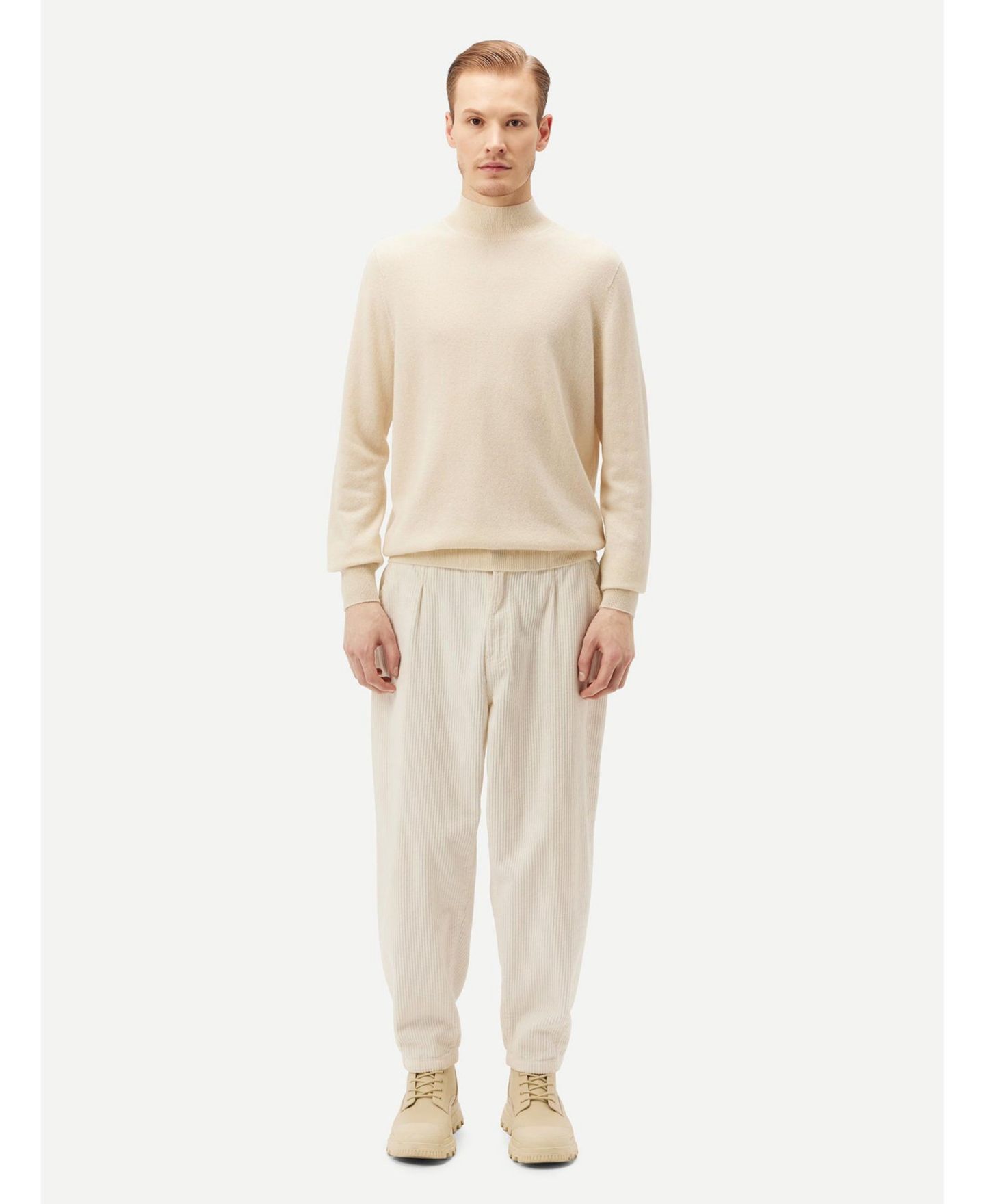 Мужской свитер Gobi Cashmere High Neck, цвет: Нейтральный серый — фото 1