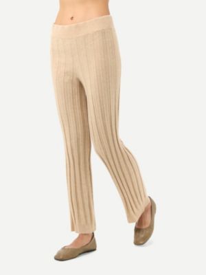 Women's Textured Knit Cashmere Pants