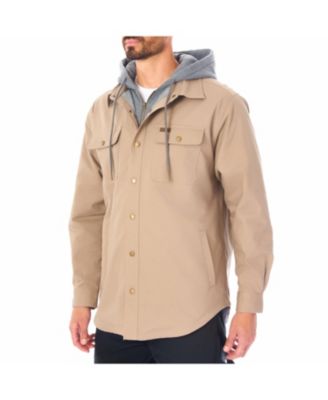 Мужская рубашка-куртка Smith's Workwear с капюшоном из эластичного холста на подкладке из шерпа на кнопках