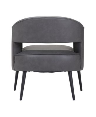 Faux Leather and Gold Armchair for Stylish Living Room or Office Decor