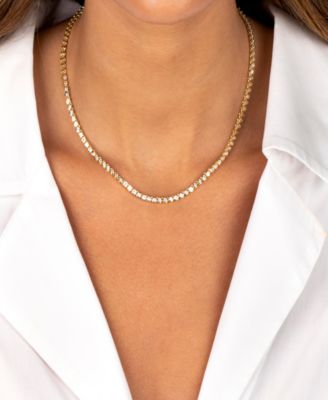 By Adina Eden Cubic Zirconia Bezel Tennis Necklace 31990₽