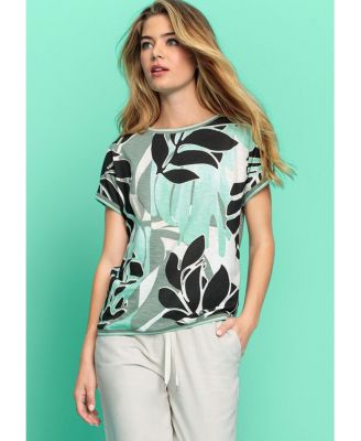 Women's Abstract Palm Print T-Shirt