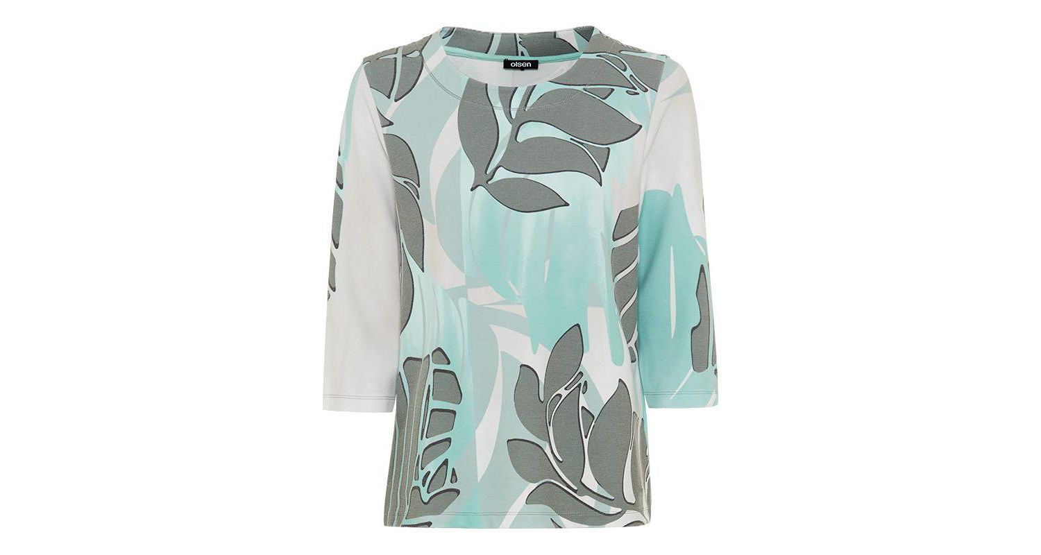 Women's Tropic Palm Leaf Jersey Top