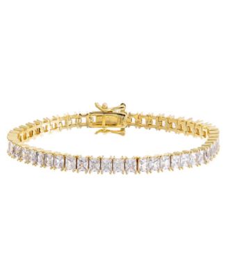 By Adina Eden Cubic Zirconia Princess Cut Tennis Bracelet