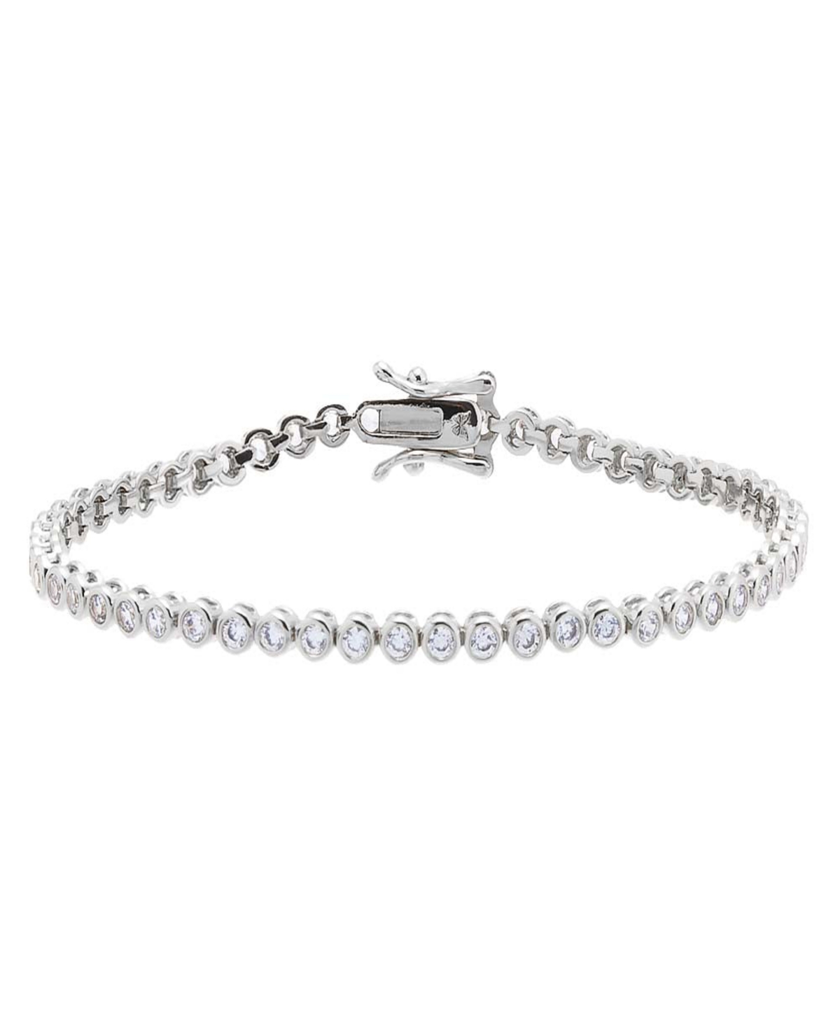 Bezel Tennis Bracelet - Silver