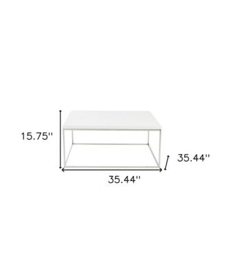 Metal Square Coffee Table for Modern Living Room Decor