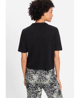 Women's Short Sleeve Cropped Cardigan