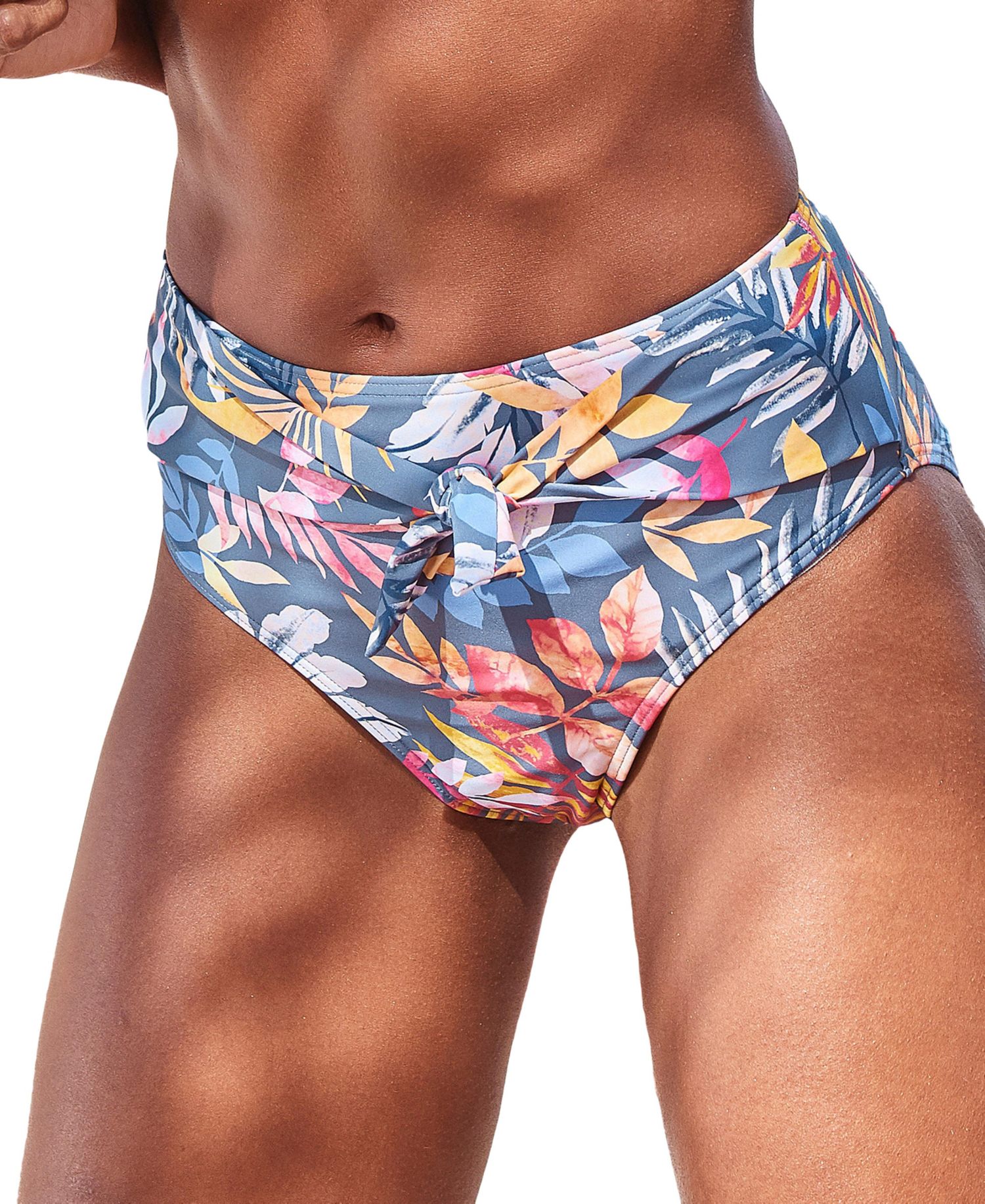 Women's Floral Print High Waist Bikini High-Waist Swim Bottom