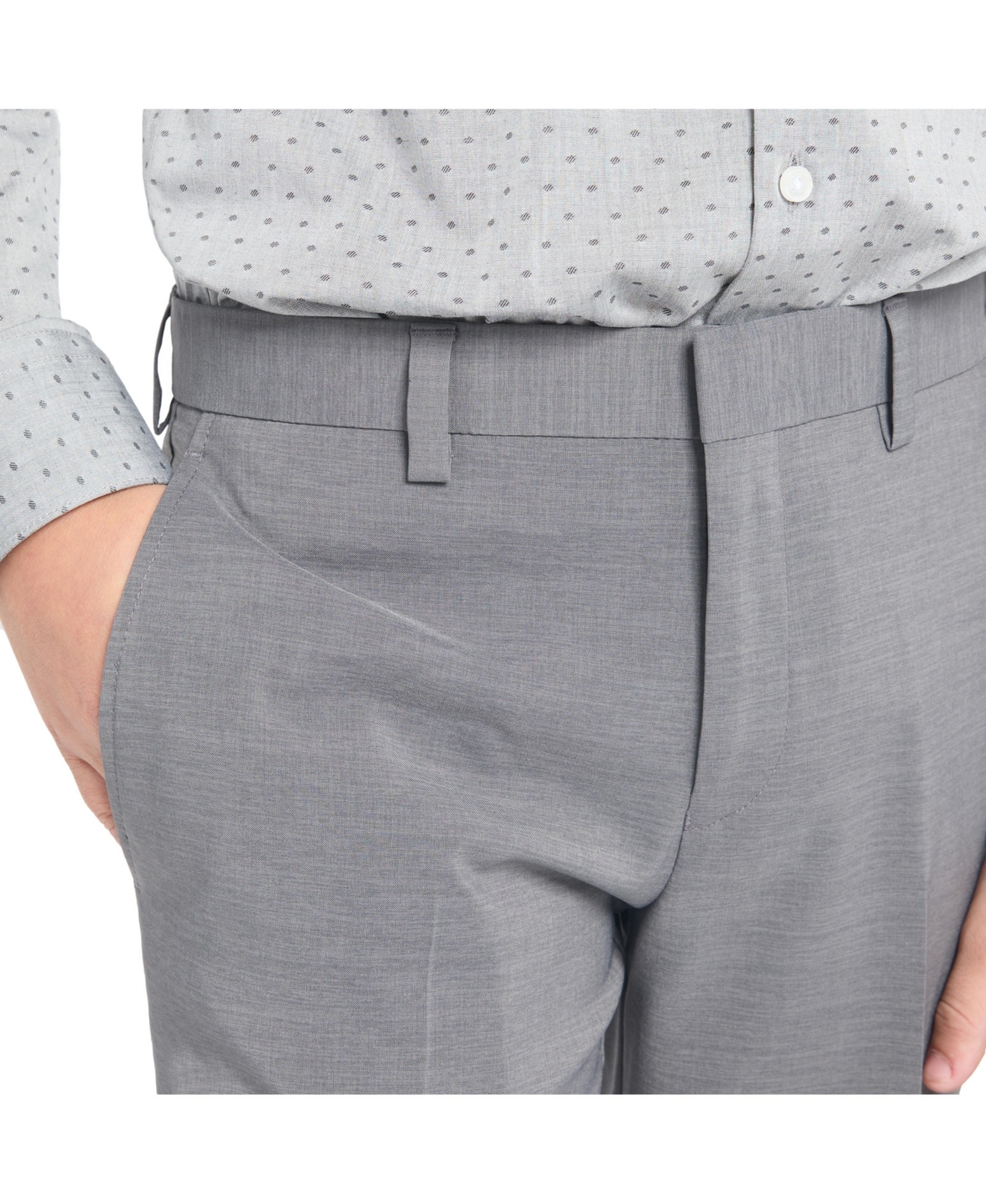 Kenneth Cole Reaction Big Boys Melange Slim Suit In Gray