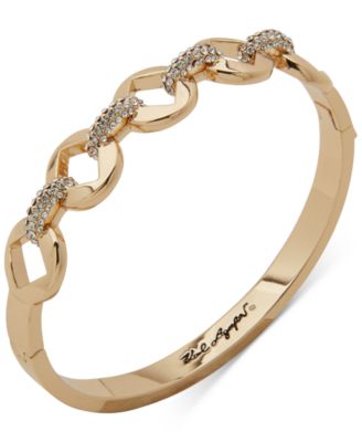 Золотой браслет с квадратной огранкой из паве от КАРЛА ЛАГЕРФЕЛЬДА в ПАРИЖЕ 
