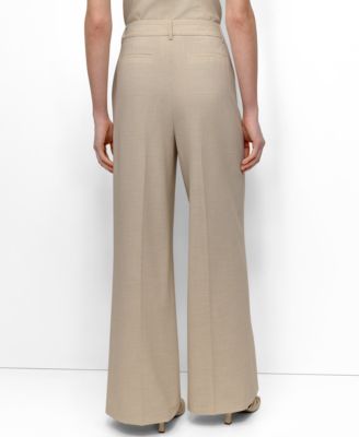 Женские брюки-клеш с высокой посадкой и широкими штанинами DKNY