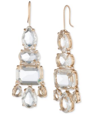 Серьги-люстры из золотистых хрустальных камней Lauren Ralph Lauren