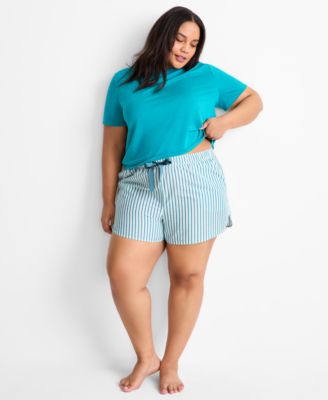 Stripe Seersucker Drawstring Shorts XS-3X, Exclusively for Macy's