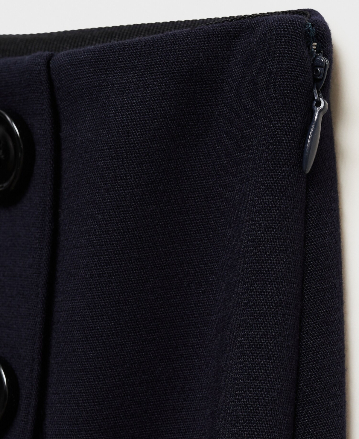 Mango Women's Buttons Detail Wide Leg Pants In Blue