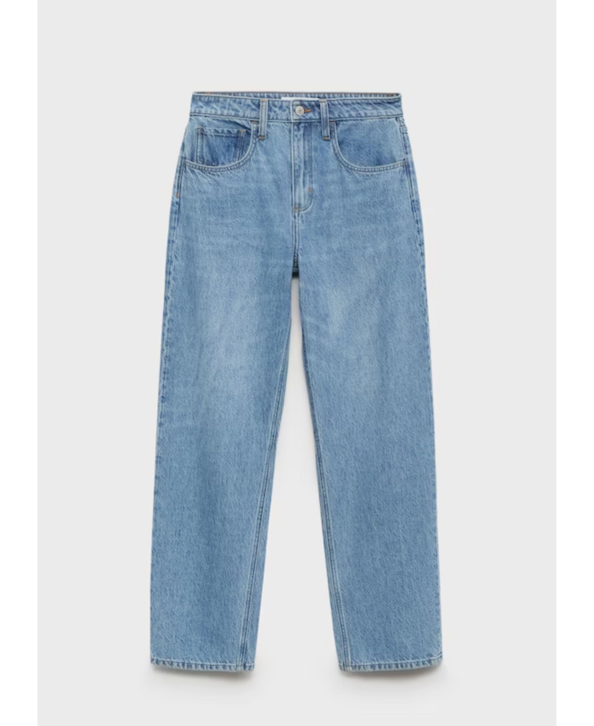 Mango Women's High-rise Balloon Jeans In Medium Blue