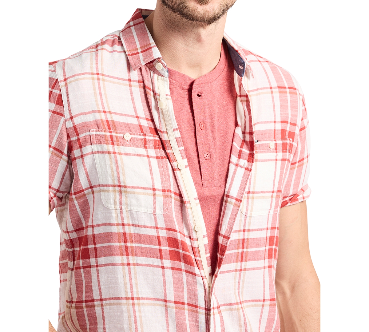 Buffalo David Bitton Men's Sagrino Fitted Short Sleeve Plaid Button-front Shirt