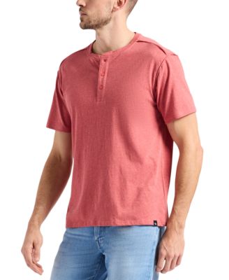 Mens Kitform Short Sleeve Speckled Jersey Henley 6990₽