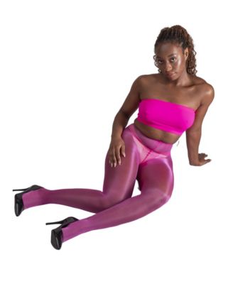 Women's Lustrous Silky Shiny 40 Denier Semi-Opaque High-Waist Pantyhose Tights SKU11003-BL	