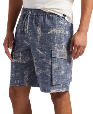 Мужская рубашка с морским рисунком и короткие брюки-карго