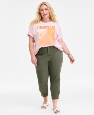Trendy Plus Size Pompelmo Graphic T-Shirt, Exclusively at Macy's 
