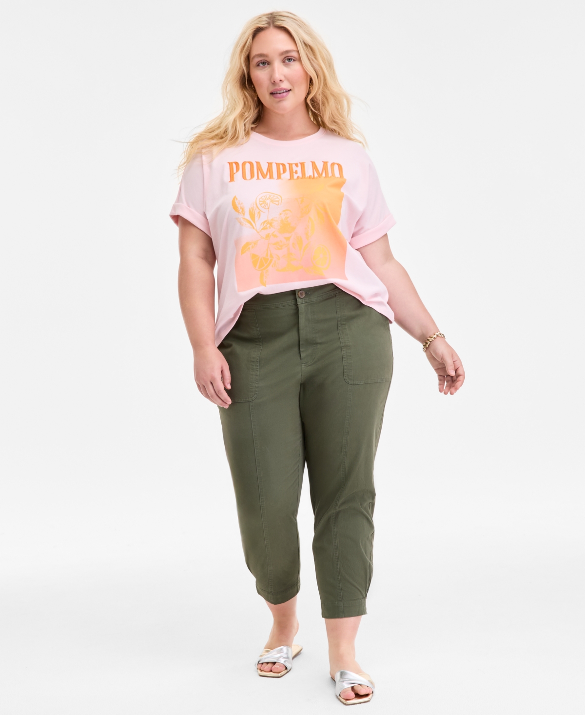 On 34th Trendy Plus Size Pompelmo Graphic T-shirt, Exclusively At Macy's