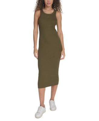 Starter - Women's Cotton-Blend Ribbed-Knit Tank Dress