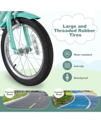 16-Inch Kids' Bike with Training Wheels and Dual Brake System, Adjustable Seat for Ages 4-8