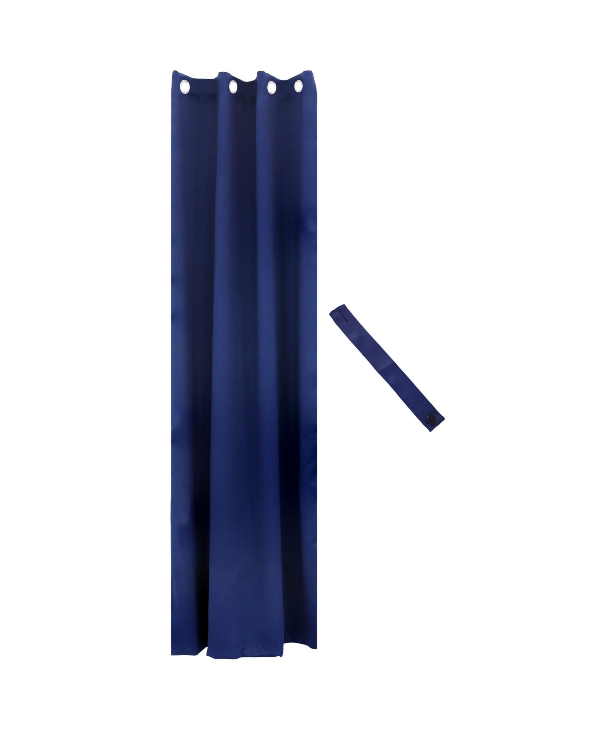 52 x 107.5-Inch Outdoor Blackout Curtain with Grommet Top - Blue - Single Panel - Gray