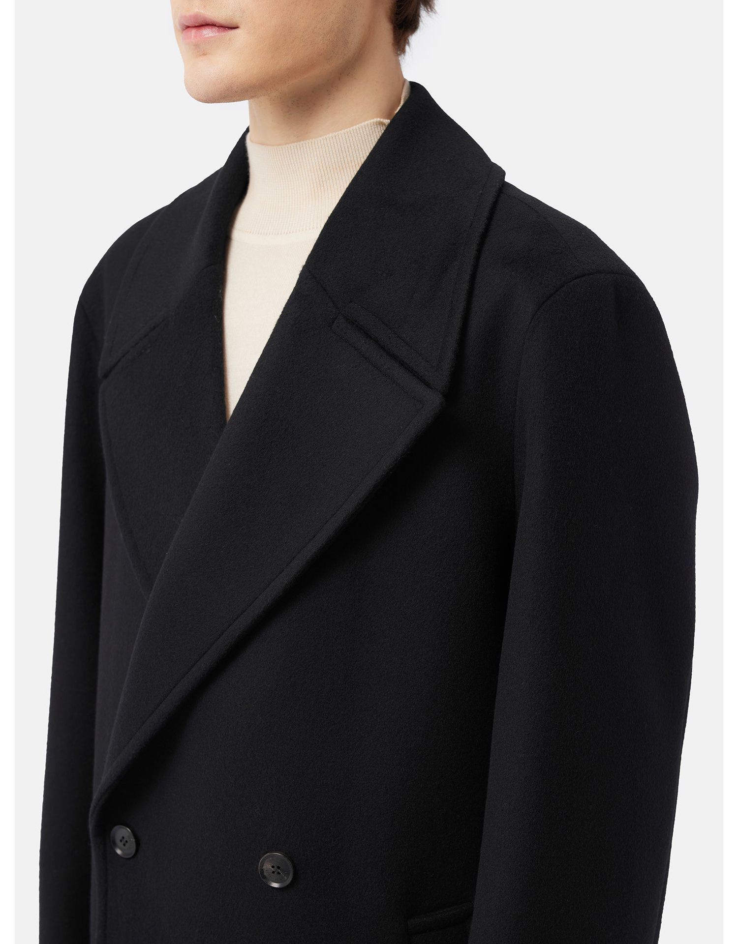 Double-Breasted Cashmere Coat for Men