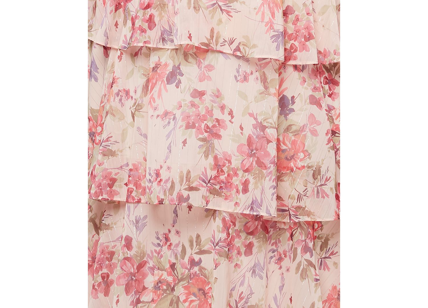 Plus Size Floral-Print Tiered Dress