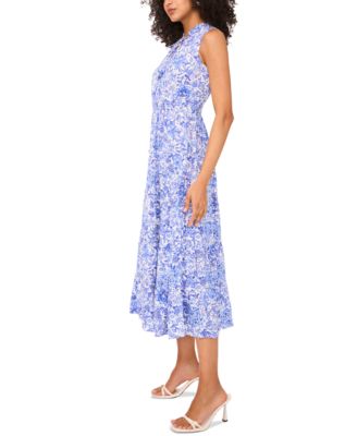 Миниатюрное платье без рукавов с присборенной талией и разрезным вырезом MSK Petite