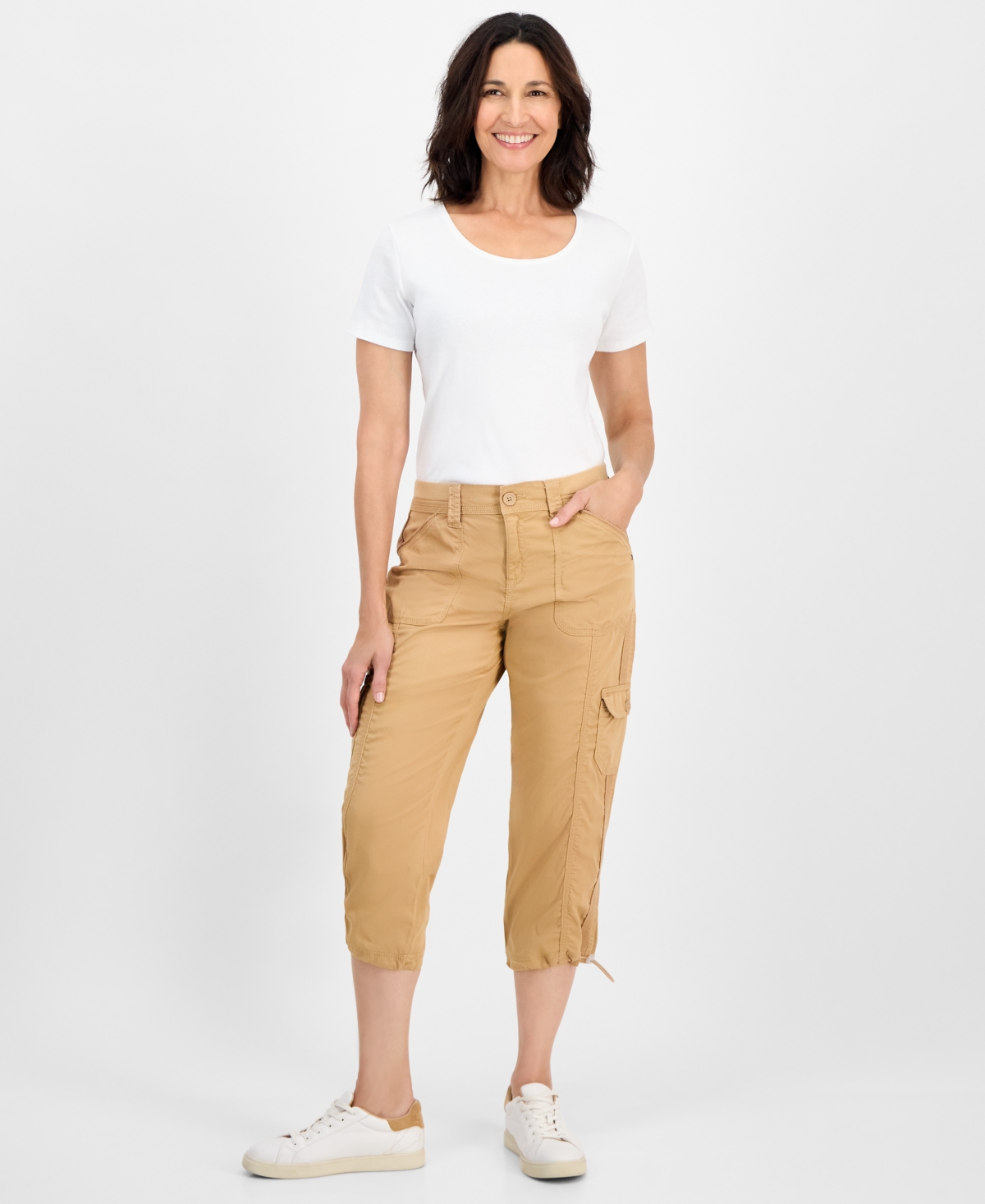 Style & Co Women's Cargo Capri Pants, Regular & Petite, Created For Macy's In Brown