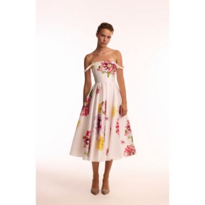 Women's Tea-length floral dress