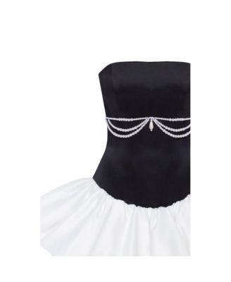 Women's Swan-like mini corset dress
