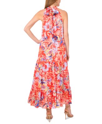 Женское макси-платье Oscar Oscar от Vince Camuto с высоким воротом и многоуровневым декольте