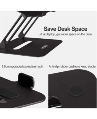 Adjustable Aluminum Laptop Stand for Desk, Computer Stand for Laptop / Notebook (11-17 inch), Compatible with MacBook Air Pro & All Ultrabooks