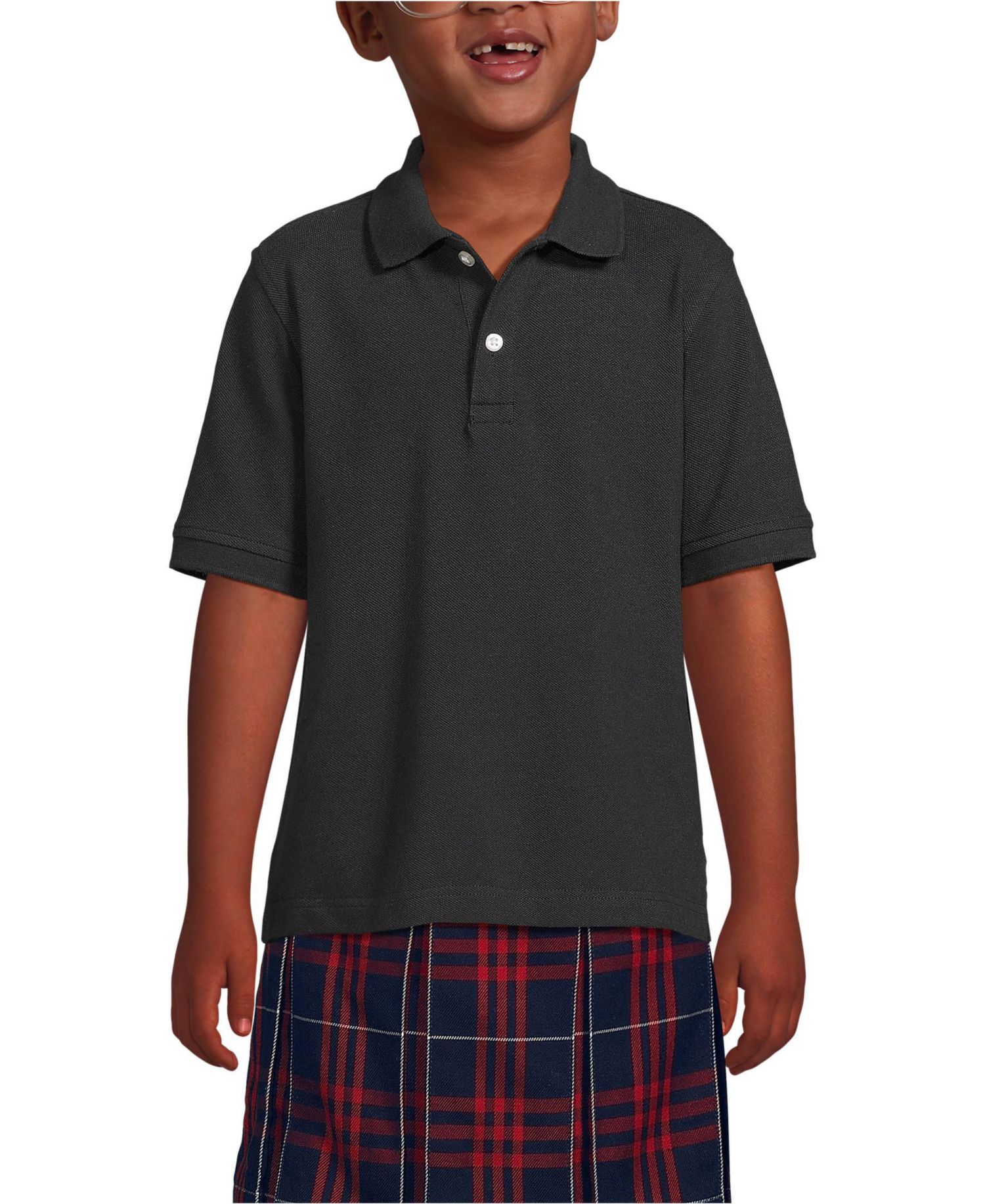 Kids Short Sleeve Mesh Polo Shirt