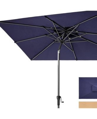 Adjustable Rectangular Tilt Patio Umbrella – Outdoor Shade for Garden & Deck