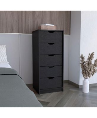 Manufactured Wood 5-Drawer Tall Narrow Dresser