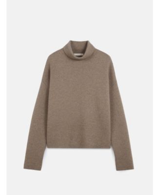 Women's Organic Color Cashmere Roll-Neck Sweater